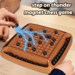 Magnetic Game Chess, Magnet Chess 40 Piceses Fun Family Games for Kids and Adults, Table Top Board Game for Game Night 2-4 Players (Brown)