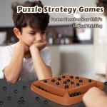 Magnetic Game Chess, Magnet Chess 40 Piceses Fun Family Games for Kids and Adults, Table Top Board Game for Game Night 2-4 Players (Brown)