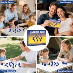 Bameca Magnet Game with String, Magnetic Chess Game for Family & Party & Travel & Camping - Puzzle Strategy Games, 2 Player Games for Kids & Adults