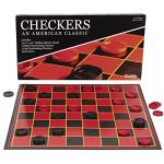 Kangaroo - Multiplayers Strategy Checker Board Game for Kids & Adults - Portable Educational Travel Cardboard Checkers - Includes Large Board w/ 24 Checkers (12 Red and 12- Black) 15x15 Inches