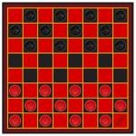 Kangaroo - Multiplayers Strategy Checker Board Game for Kids & Adults - Portable Educational Travel Cardboard Checkers - Includes Large Board w/ 24 Checkers (12 Red and 12- Black) 15x15 Inches