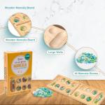 Regal Games Mancala Board Game - Fun Classic Table Game with Wooden Board for Adults & Kids - 48 Glass Mancala Beads & 2 Player Games - Ideal for Family Game Night, Travel (Ages 8+)