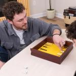 Elbow Room Games Family Game Set, 10 Classic Games with Wooden Storage Box and Built-in Game Boards, Endless Fun for Game Nights, Gatherings & Travel, 2+ Players