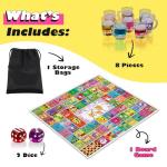 Broytain Drinking Board Game for Adults with Non-Slip Rubber Mat, Interactive Drinking Party Games for Game Night, Bachelorette, Girls Night, Birthday, Couples, Family Game Night, 2-8 Players Age 21+
