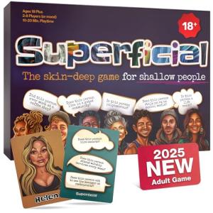Inspiration Play Superficial Adult Party Card Game - The Skin-Deep Game for Shallow People - Hilarious Party Games for 18+, 2 to 10 Players
