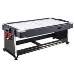 VEVOR 3-in-1 Rotating Swivel Multi Game Table with Air Hockey, Billiards/Pool, and Table Tennis, 88" Hockey Table for Game Room Family Home, Arcade Gaming Set, All Accessories for Each Game Included