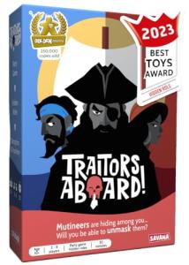 SAVANA Traitors Aboard - Award Winning Secret Identity Party Game - Fun, Bluffing and Betrayal | Easy to Learn, 15-Minute Round | Popular Card Game for 3-8 Players, Ages 10+ | Family Game