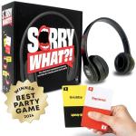 Sorry What Game - Uncensored Lip Reading Party Games for Adults - Based On The Headphone Challenge TikTok Trend - 2+ Players 40,000 Funny Phrase Combos - Card Games for Adults & Friends (Ages 17+)