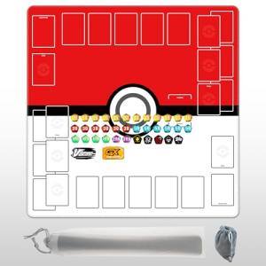 Extalas Playmat for Trading Card Game – 2-Player Trainer Mat with 37 Damage Counters and Professional Storage Bag