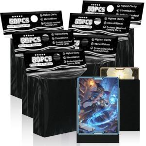 Black Card Sleeves Fit for MTG, 300 Pack Perfect Fit Standard Card Sleeves for Trading Cards Sports Cards Baseball Cards TCG, Sturdy and Nice Shuffling