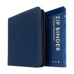 Vault X Premium Exo-Tec Zip Binder 12 Pocket, 20 Double-Sided Pages for 480 Side-Loading Slots for Board, Collectible or Trading Card Game Protective Folder Album (Blue)