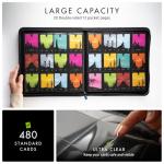 Vault X Premium Exo-Tec Zip Binder 12 Pocket, 20 Double-Sided Pages for 480 Side-Loading Slots for Board, Collectible or Trading Card Game Protective Folder Album (Blue)