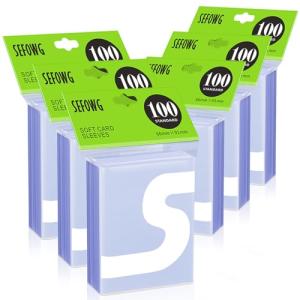 600 Counts Card Sleeves, Penny Clear Card Sleeves for Trading Cards, Baseball Card Sleeves, Trading Card Sleeve, Soft Sports Card Sleeves, Plastic Card Protector Sleeves for Football Game Cards, MTG