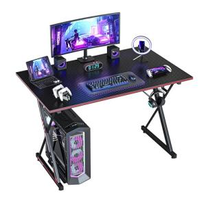 CubiCubi Gaming Desk 32 Inch PC Computer Desk, Home Office Desk Table Gamer Workstation, Simple Game Table, Black