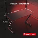 CubiCubi Gaming Desk 32 Inch PC Computer Desk, Home Office Desk Table Gamer Workstation, Simple Game Table, Black