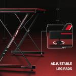 CubiCubi Gaming Desk 32 Inch PC Computer Desk, Home Office Desk Table Gamer Workstation, Simple Game Table, Black