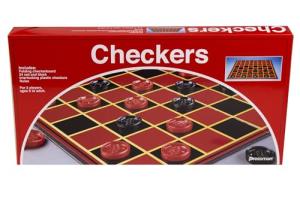Pressman Checkers -- Classic Game With Folding Board and Interlocking Checkers, 2 Players