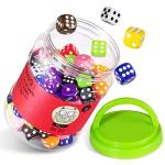 JoyCat 16mm 6 Sided Dice Set Standard Game Dice Kids for Board Games Dice Games Math Dice for Classroom with Storage Bucket (100, Opaque)