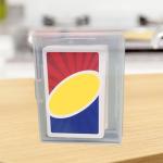 12 Pieces Card Deck Boxes Empty Plastic Storage Box Card Holder Clear Card Case, Snaps Closed