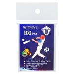 100 Pcs Soft Trading Card Sleeves, Top Loading Sleeves for Standard Cards 2.5" X 3.5"，Ultra-Clear Card Protector for Game, Baseball Cards