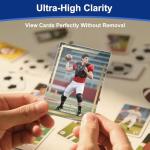 100 Pcs Soft Trading Card Sleeves, Top Loading Sleeves for Standard Cards 2.5" X 3.5"，Ultra-Clear Card Protector for Game, Baseball Cards