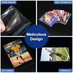 100 Pcs Soft Trading Card Sleeves, Top Loading Sleeves for Standard Cards 2.5" X 3.5"，Ultra-Clear Card Protector for Game, Baseball Cards