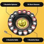 Fairly Odd Novelties Shot Roulette Drinking Game - Ultimate Shot Glass Roulette Drinking games for adults - 16pcs Red/Black Set for Party, White Elephant, Adult Game Nights - Spin & Sip with Laughter!