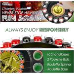 Fairly Odd Novelties Shot Roulette Drinking Game - Ultimate Shot Glass Roulette Drinking games for adults - 16pcs Red/Black Set for Party, White Elephant, Adult Game Nights - Spin & Sip with Laughter!