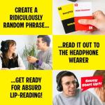 Sorry What Game - Uncensored Lip Reading Party Games for Adults - Based On The Headphone Challenge TikTok Trend - 2+ Players 40,000 Funny Phrase Combos - Card Games for Adults & Friends (Ages 17+)