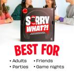 Sorry What Game - Uncensored Lip Reading Party Games for Adults - Based On The Headphone Challenge TikTok Trend - 2+ Players 40,000 Funny Phrase Combos - Card Games for Adults & Friends (Ages 17+)
