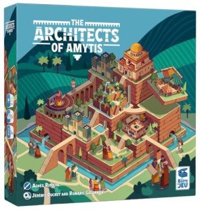 The Architects of Amytis | 2 Player Strategy Game | Design Your Own City of Babylon for Queen Amytis | Ages 10+ | Unique Three-in-a-Row Scoring Bonus | 5 Minutes to Learn, 30 Minutes to Play