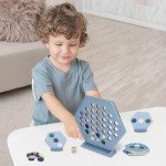 ATDAWN Table Top Game Set, 3 in a Row Game, Board Game for 2 Players, Strategy Board Games for Family and Kids, Ages 6 and Up
