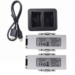 Fytoo 2PCS 7.6V Batteries & Charger for F30 Drone