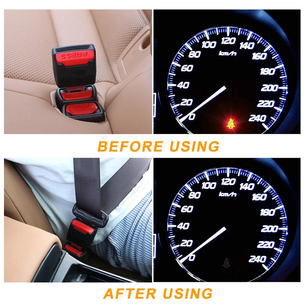 2-Pack Seat Belt Clip Extender for Car Safety