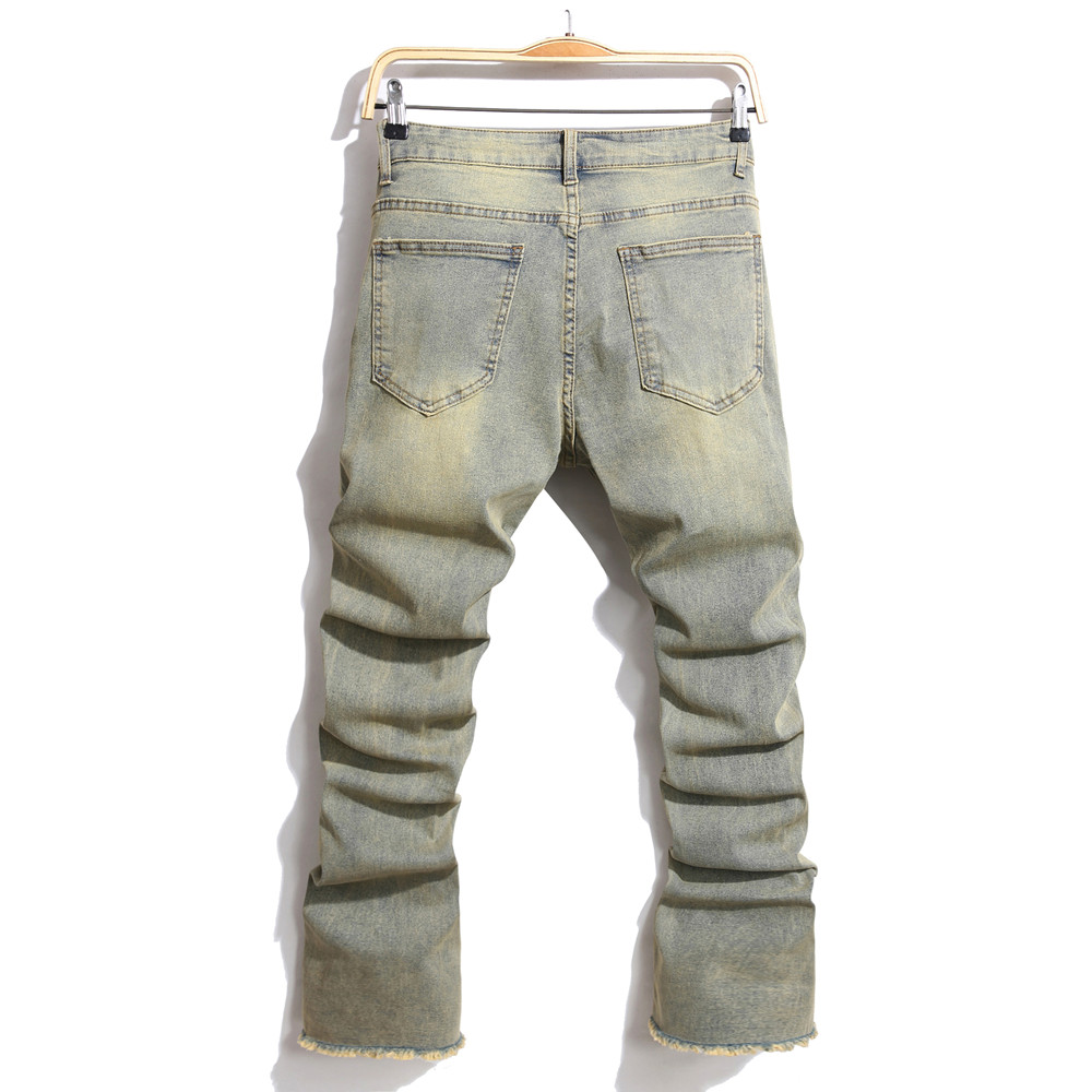 Retro Ripped Slim Fit Men's Streetwear Jeans