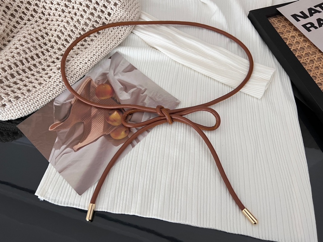 Stylish Women's Knotted Leather Rope Belt