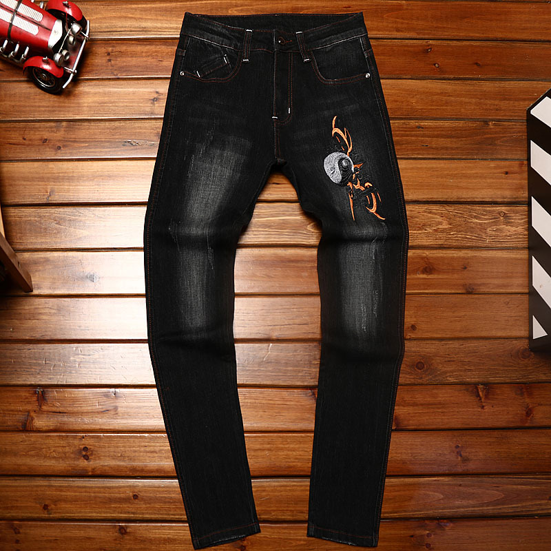 Slim Fit Multi-Pocket Denim Cargo Pants for Men