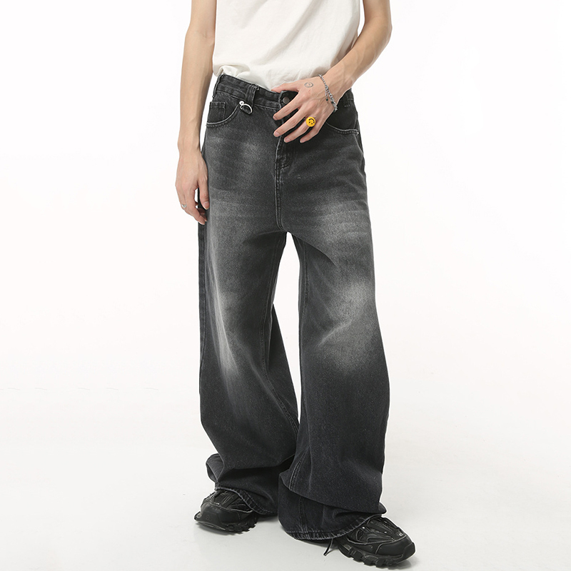 IEFB Vintage Baggy Denim Trousers for Men
