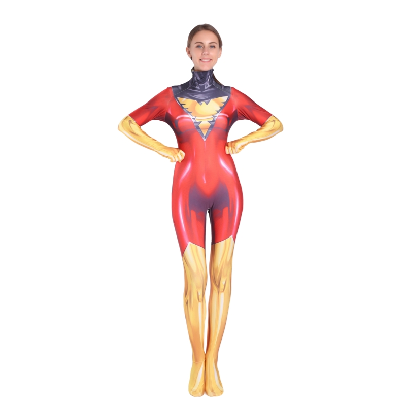 Kid's Women’s Jean Grey Anime Bodysuit Jumpsuit