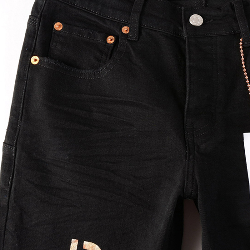 Classic Black Oversized Stretch Denim Trousers for All
