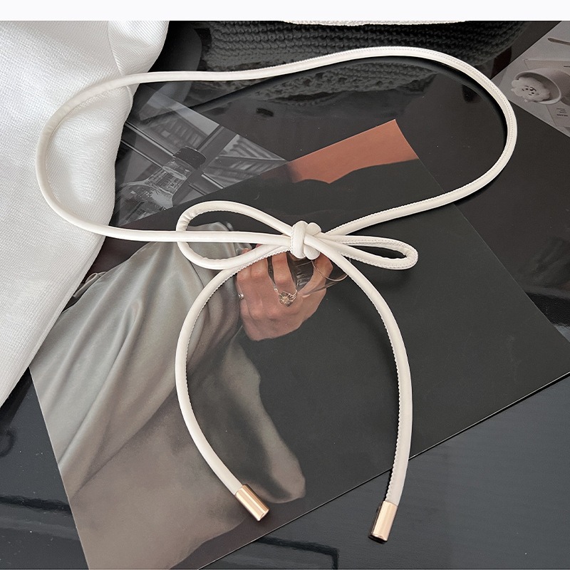 Stylish Women's Knotted Leather Rope Belt