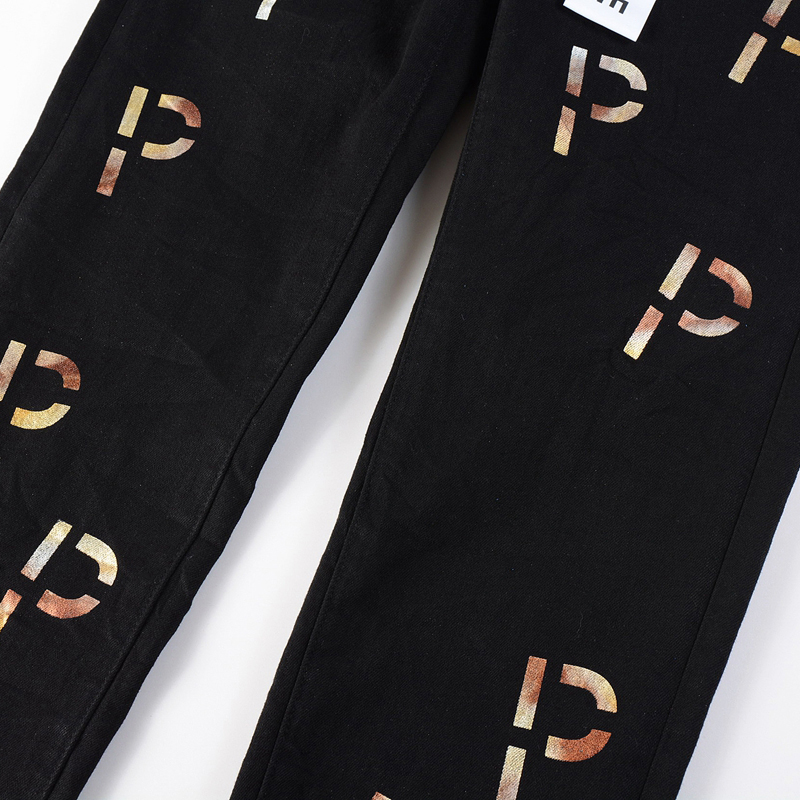 Classic Black Oversized Stretch Denim Trousers for All