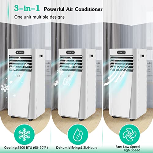 8,500 BTU Portable Air Conditioner - 400 sqft Coverage