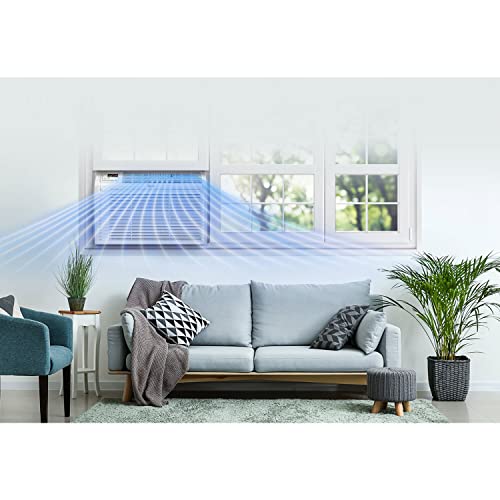 LG 6,000 BTU Window Air Conditioner, 115V, Cools 250 Sq.Ft. for Bedroom, Den, Living Room, Quiet Operation, with Remote, 2 Cooling & Fan Speeds, 2-Way Air Deflection, Auto Restart, White