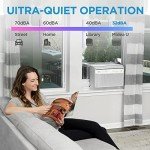 Midea 8,000 BTU U Shaped Smart Inverter Window Air Conditioner, Cools up to 350 Sq. Ft., Ultra Quiet with Open Window Flexibility, Works with Alexa/Google Assistant, 35% Energy Savings, Remote Control
