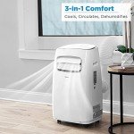 Midea 10,000 BTU ASHRAE (5,800 BTU SACC) Portable Air Conditioner, Cools up to 200 Sq. Ft., with Dehumidifier & Fan mode, Control with Remote, Amazon Alexa & Google Assistant, Easy-to-use and Install