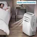 Midea 10,000 BTU ASHRAE (5,800 BTU SACC) Portable Air Conditioner, Cools up to 200 Sq. Ft., with Dehumidifier & Fan mode, Control with Remote, Amazon Alexa & Google Assistant, Easy-to-use and Install