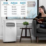 Midea 10,000 BTU ASHRAE (5,800 BTU SACC) Portable Air Conditioner, Cools up to 200 Sq. Ft., with Dehumidifier & Fan mode, Control with Remote, Amazon Alexa & Google Assistant, Easy-to-use and Install