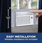 GE Window Air Conditioner Unit, 5,000 BTU with LED Controls for Small Rooms up to 150 sq ft., Adjustable Fan and Cooling Settings, Perfect for Guest or Living Room, Easy Install Kit Included, White