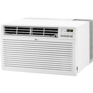 LG 11,800 BTU Through the Wall Air Conditioner, 115V, Cools up to 530 Sq. Ft. for Bedroom, Living Room, Apartment, with Remote, 3 Cool & Fan Speeds, Universal design fits most sleeves, White